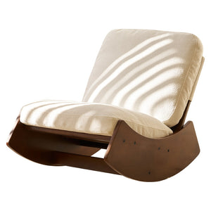 English Elm Comfortable Corduroy Glider Rocker with Solid Wood Frame for Nursery or Living Room W2105P145995