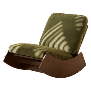 English Elm Comfortable Corduroy Glider Rocker with Solid Wood Frame for Nursery or Living Room W2105P145993