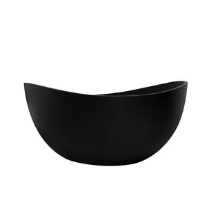 English Elm 63 Inch Stone Resin Freestanding Soaking Tub Matte White Spa Bath for Modern Homes W1613P160641