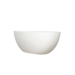 English Elm 65.2 Inch Stone Resin Freestanding Soaking Tub Matte White Spa Bath W1613P160636