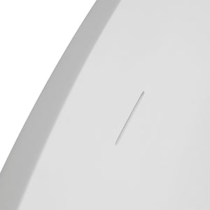English Elm 63 Inch Stone Resin Freestanding Soaking Tub Matte White Spa Bath for Modern Homes W1613P160639