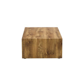 English Elm Modern Mdf Coffee Table With Wood Texture Pattern -39.37X23.62X11.81 Inches - Stylish and Durable Design