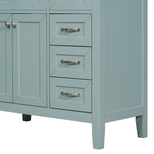 English Elm 36" Bathroom Vanity With Sink Combo - Stylish Green Cabinet, Solid Frame & Modern Design For Elegance N725P246491G