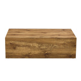 English Elm Modern Mdf Coffee Table With Wood Texture Pattern -39.37X23.62X11.81 Inches - Stylish and Durable Design