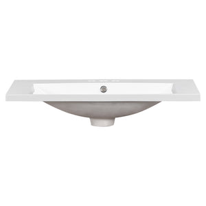 English Elm 30" Resin Bathroom Vanity Top with 3 Faucet Holes, Durable White Basin, Easy-Care Surface, 36.5" L WF316527AAK