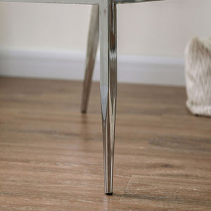 English Elm Leatherette Waterproof Side Chairs Set of 2 in White with Chrome Legs — Sleek Space-Saving Dining Seats B016P156863