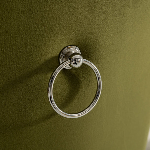 English Elm Nikki Elegant Tufted Velvet Dining Chair with Solid Wood Frame, High-Density Foam & Steel Spring Olive Green W1143P151488