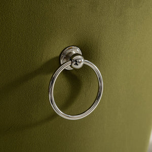 English Elm Nikki Handcrafted Tufted Solid Wood Dining Chair with Velvet Upholstery, High-Density Foam Comfort Olive Green W1143P151488