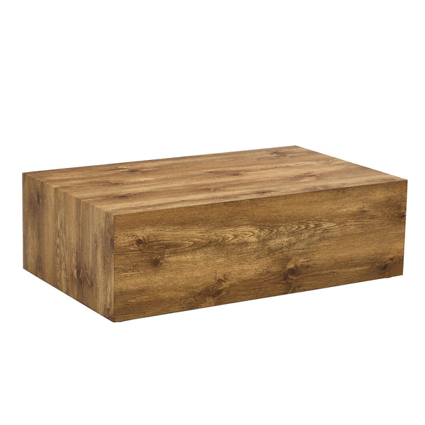 English Elm Modern MDF coffee table with textured grain finish, durable easy-assemble design for stylish living rooms Wood W1151P194277