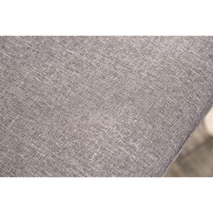 English Elm Set of 2 Padded Gray Fabric Dining Chairs with Oval Back, Antique White Frame, Comfortable Cushions B016P156827