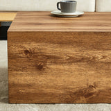 English Elm Modern Mdf Coffee Table With Wood Texture Pattern -39.37X23.62X11.81 Inches - Stylish and Durable Design