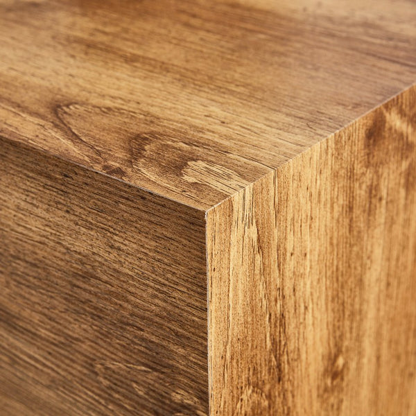 English Elm Modern MDF coffee table with textured grain finish, durable easy-assemble design for stylish living rooms Wood W1151P194277