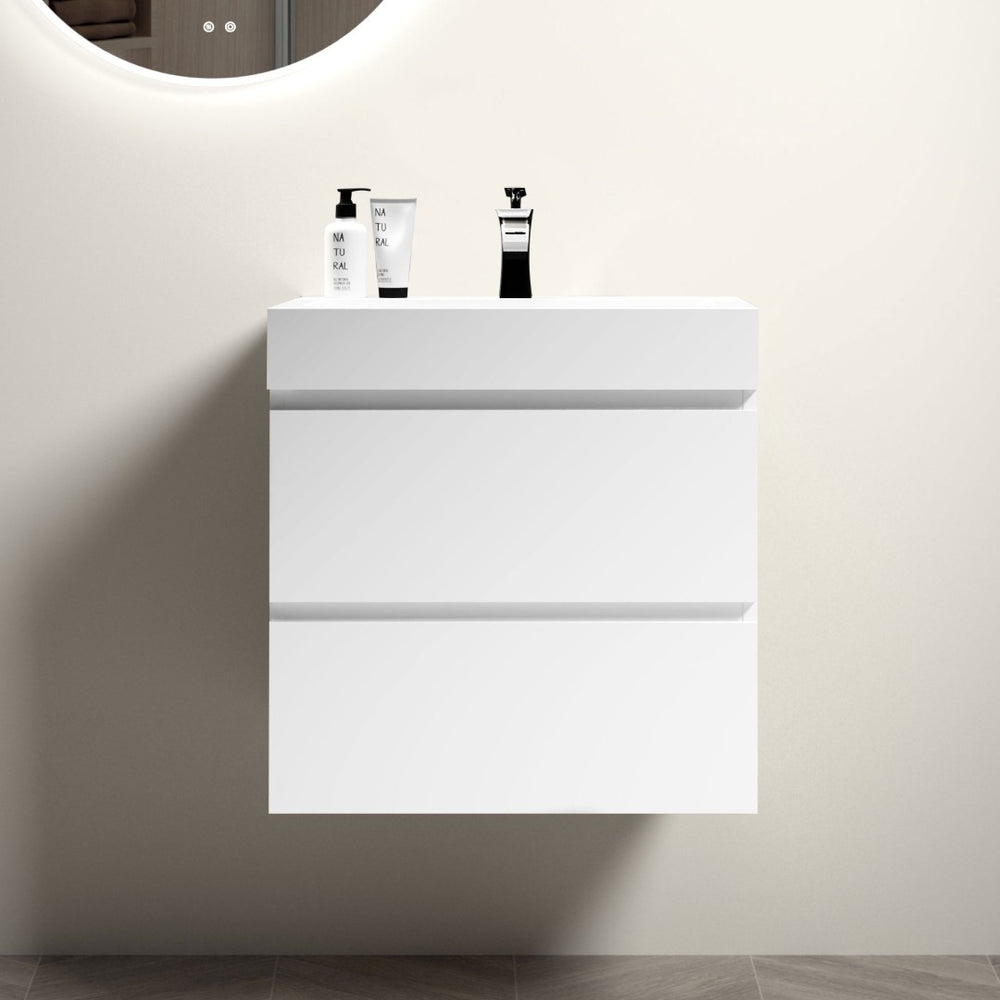 English Elm U005-Alice24-201-2Alice 24" White Floating Vanity With Integrated Sink, Modern Storage Solution For Bathrooms W1865S00178-GIGA