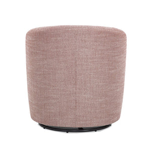 English Elm Lainey Red Henna Swivel Barrel Chair - Compact 360° Swivel, Herringbone Polyester, Dacron Seat Comfort B050P155866