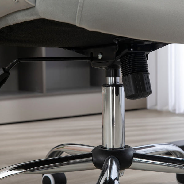 English Elm Vinsetto Velvet Office Chair - Stylish Button Tufted Desk Chair With Swivel Wheels & Adjustable Height W2225P157904-GIGA