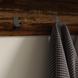 English Elm HOMCOM Entryway Coat Rack Bench with 5 Hooks and 10-Shoe Storage, Sturdy 286 lb Seat, Brown W2225P157930