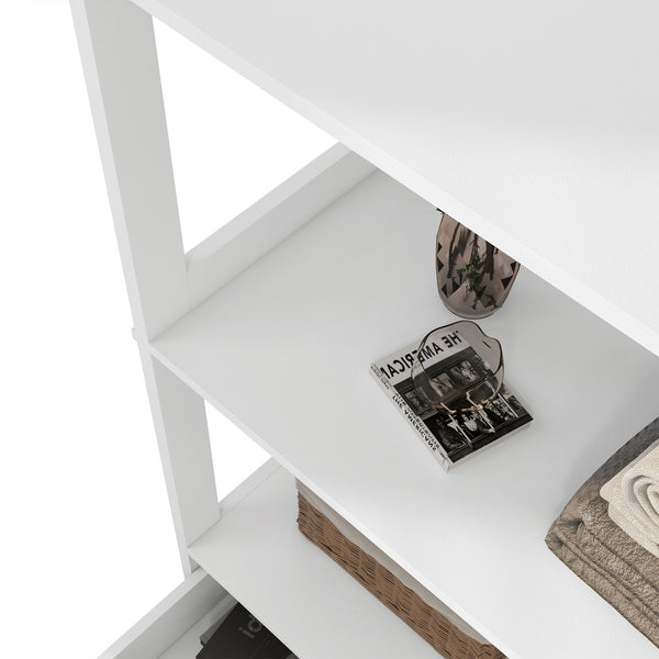 English Elm kleankin Farmhouse Linen Cabinet with Drawer & Shelves, Anti-Tip Bathroom Storage Tower, White W2225P157907