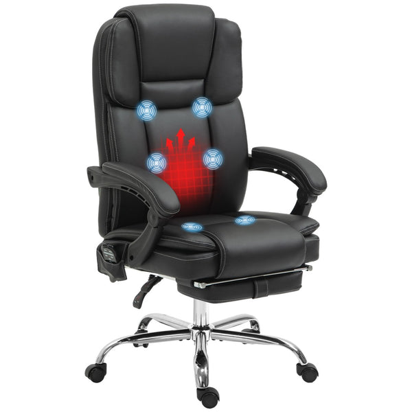 English Elm Vinsetto Ergonomic Massage Office Chair With 6 Vibration Points & Heated Recline For Ultimate Comfort W2225P157934-GIGA