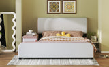 Hearth and Haven Empress Full Size Upholstered Platform Bed with Storage Nightstand and Guardrail, Pink DL000579AAH