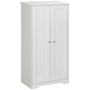 English Elm Homcom Kitchen Pantry Storage Cabinet With Adjustable Shelves - Modern White Cupboard For Any Room W2225P157922