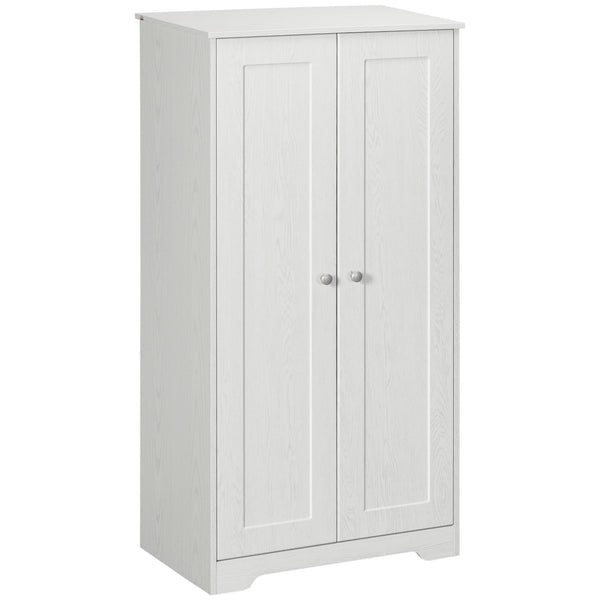 English Elm Homcom Kitchen Pantry Storage Cabinet With Adjustable Shelves - Modern White Cupboard For Any Room W2225P157922