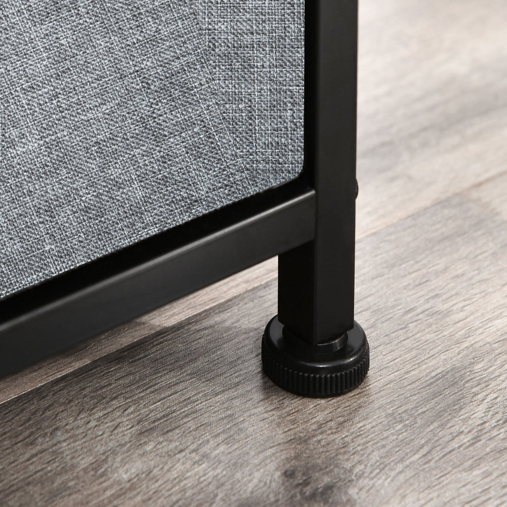 English Elm HOMCOM 8-Drawer Fabric Dresser with Wood Top, Steel Frame, Foldable Organizer Tower for Bedroom W2225P157935