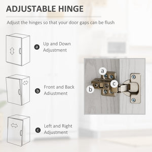 English Elm Homcom Kitchen Pantry Storage Cabinet With Adjustable Shelves - Modern White Cupboard For Any Room W2225P157922