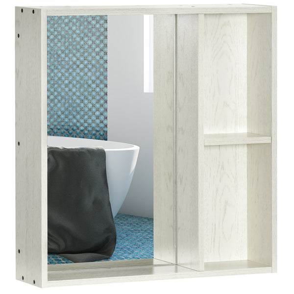 English Elm Kleankin 24.75" X 25.5" Wall-Mounted Medicine Cabinet With Mirror & Shelves – Space-Saving Storage Solution W2225P157926