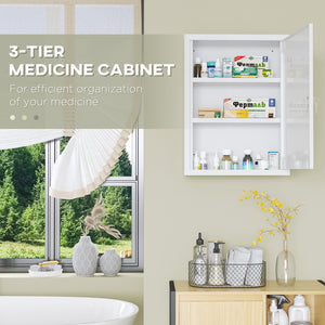 English Elm Kleankin 16" X 21" Locking Wall Medicine Cabinet - Secure 3-Tier Steel Storage For Bath & Kitchen W2225P157906