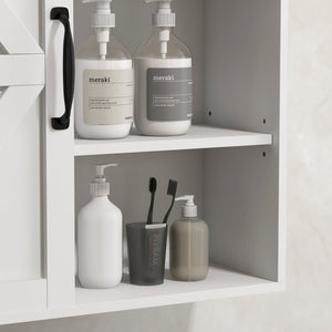 English Elm Kleankin Farmhouse Bathroom Wall Cabinet With Sliding Barn Door & Adjustable Shelves For Space-Saving W2225P157920