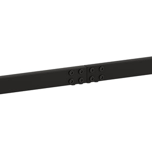 English Elm Modern Long Dining Table Set with Hanging Stools, Space-Saving MDF Top, Iron Frame Durability and Style Natural+Black W757P314433