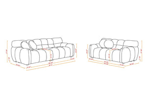 English Elm 102 Inch Linen Modular Sectional Sofa with Hidden Storage and Cloud Cushion Comfort W1099S00102