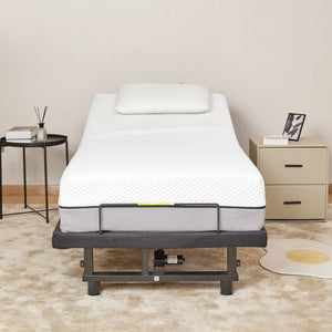 Hearth and Haven Adjustable Bed Base Frame Head and Foot Incline Quiet Motor Twin Xl Size Zero Gravity W1038142355