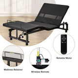 Hearth and Haven Adjustable Bed Base Frame Head and Foot Incline Quiet Motor Twin Xl Size Zero Gravity W1038142355