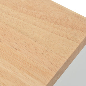 English Elm K&K Rolling Kitchen Island with LED Lighting, Power Outlets, Fluted Glass Doors and Mobile Storage Hub White WF316018AAW