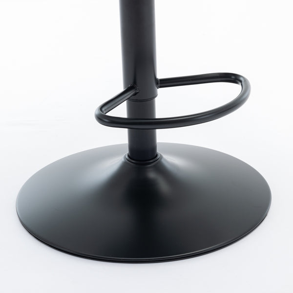 English Elm Swivel Velvet Barstools with Tufted Back and Hand-Hammered Rivets, Adjustable 25–33" Height Green W1143P151486