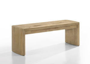 English Elm Magnus Oak Veneer Dining Bench with Rounded Edges for Modern Entryway or Table B061P159834