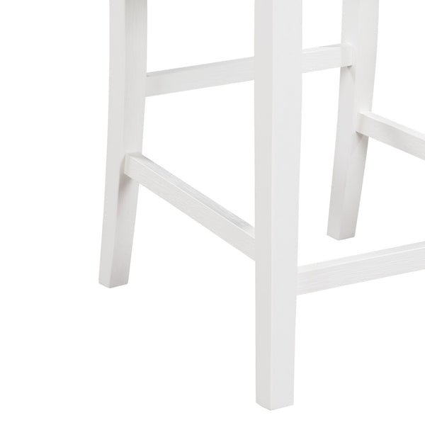 English Elm Graham Rubberwood Counter Chairs Set of 2 Cream Upholstered Seats for Kitchen Islands B061P160002