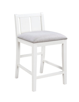 English Elm Graham Rubberwood Counter Chairs Set of 2 Cream Upholstered Seats for Kitchen Islands B061P160002