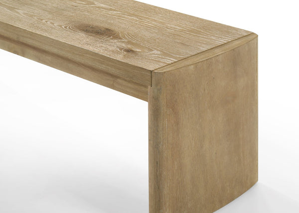 English Elm Magnus Oak Veneer Dining Bench with Rounded Edges for Modern Entryway or Table B061P159834