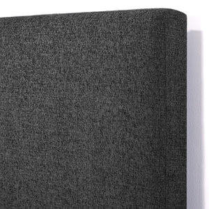 English Elm King Upholstered Panel Bed - Charcoal Grey Platform Frame, Easy-Clean Polyester, Modern Luxury (97) B108P160249