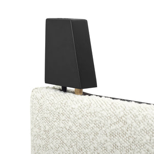 English Elm King Chic Bouclé Upholstered Platform Bed with Panel Headboard, Easy-Clean Polyester, Ships in One Box B108P160257