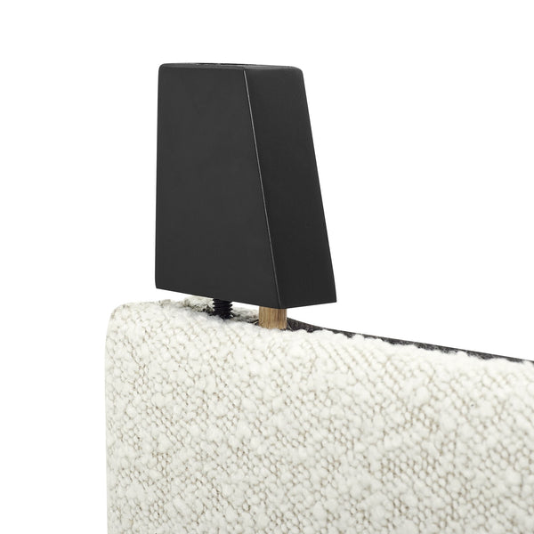 English Elm King Chic Bouclé Upholstered Platform Bed with Panel Headboard, Easy-Clean Polyester, Ships in One Box B108P160257