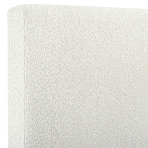 English Elm Queen Upholstered Panel Bed with Tufted Headboard, Modern Luxury Platform Frame, Easy Assembly White B108P160258
