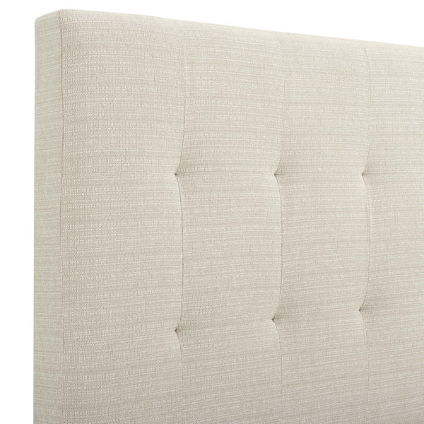 English Elm Queen Upholstered Panel Bed with Tufted Headboard, Modern Luxury Platform Frame, Easy Assembly Beige B108P160252