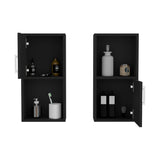 English Elm Medicine Cabinet Florence, Bathroom, Black