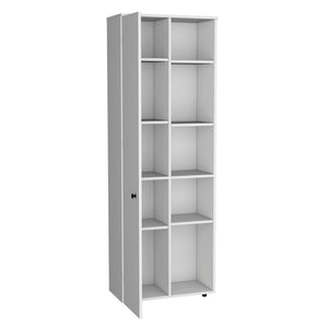 English Elm Multistorage Kitchen Pantry Lane White – Engineered Wood, Adjustable Shelves, Modern Slim Design, Durable Finish B092P160288