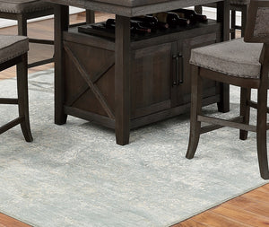 English Elm Dining Room Furniture 7Pc Counter Height Dining Set With Butterfly Leaf, Rustic Espresso Finish & Storage B011S00789