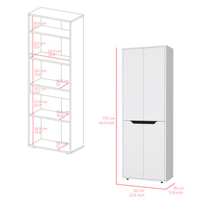 English Elm Multistorage Kitchen Pantry Helper - Sleek White & Black Engineered Wood Organizer, Easy Assemble, Durable Storage Solution for Efficient Kitchen Organization B092P160286