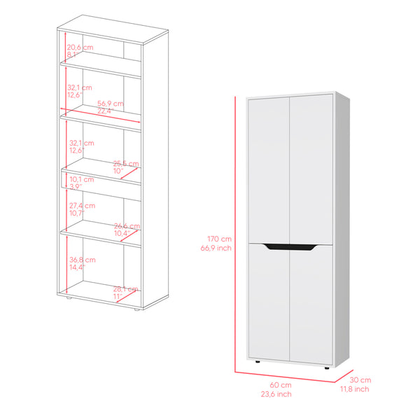 English Elm Multistorage Kitchen Pantry Helper - Sleek White & Black Engineered Wood Organizer, Easy Assemble, Durable Storage Solution for Efficient Kitchen Organization B092P160286